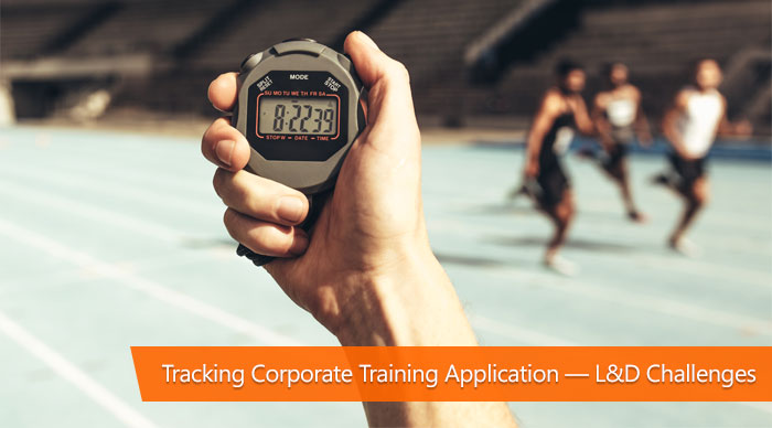 Tracking corporate training application
