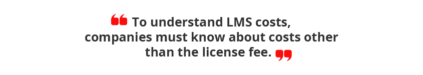 Understand the lms cost